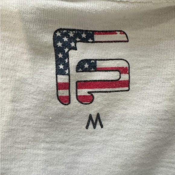American flag cut off crop top red white & blue casual holiday summer beach M - Picture 12 of 12